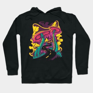 Trippy Mushroom Road Hoodie